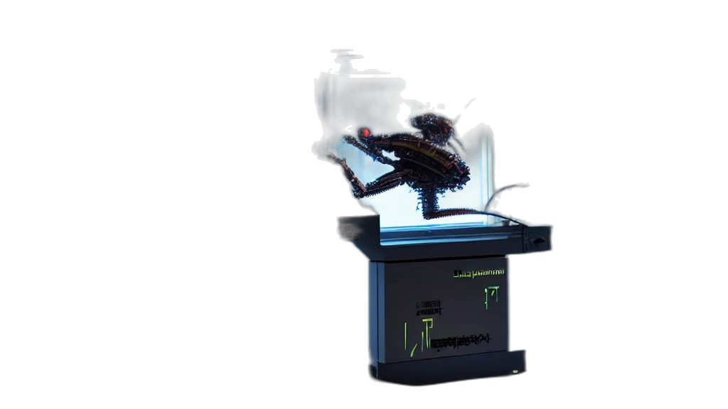 robot, dragon, 3d render, concept art transparent PNG cut-out
