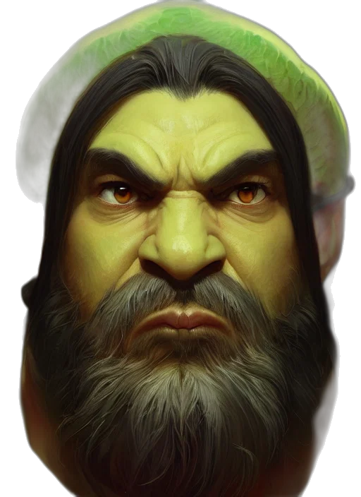 face, mask, hat, staff transparent PNG cut-out