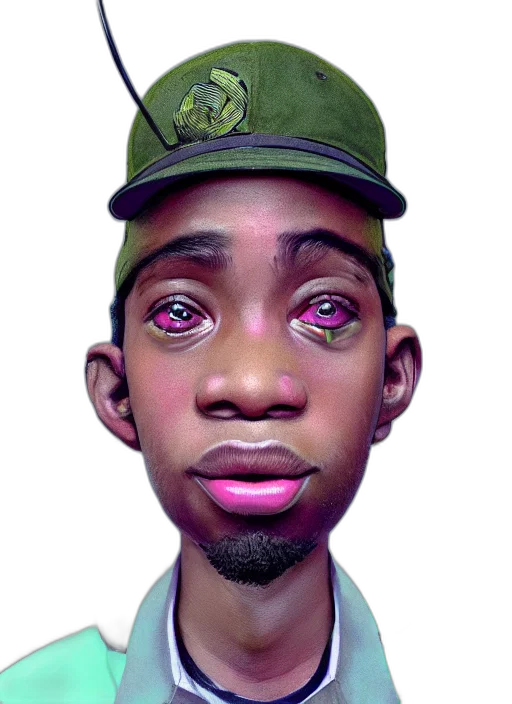 face, hat, creature, staff transparent PNG cut-out