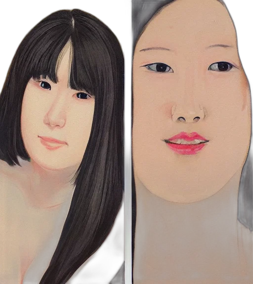 face, photorealistic, oil painting, watercolor transparent PNG cut-out