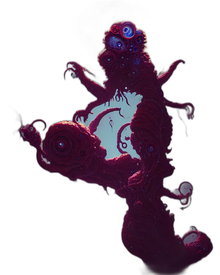 creature, staff, dragon, hair transparent PNG cut-out