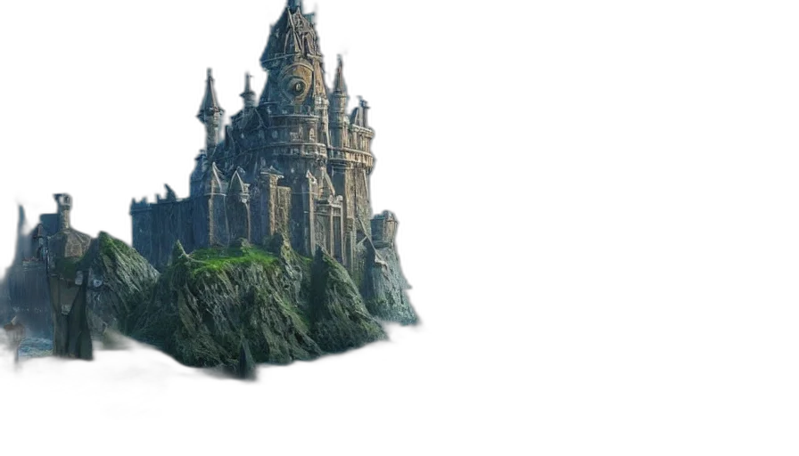 building, crown, sword, dragon transparent PNG cut-out
