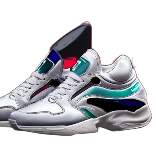 shoes, vaporwave, 3d render, most transparent PNG cut-out
