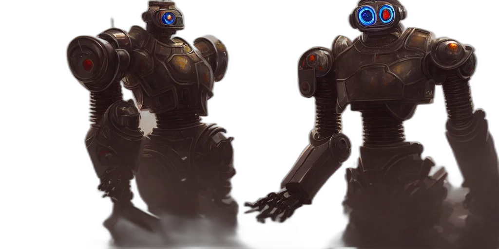 robot, concept art, 3d render, cyberpunk transparent PNG cut-out