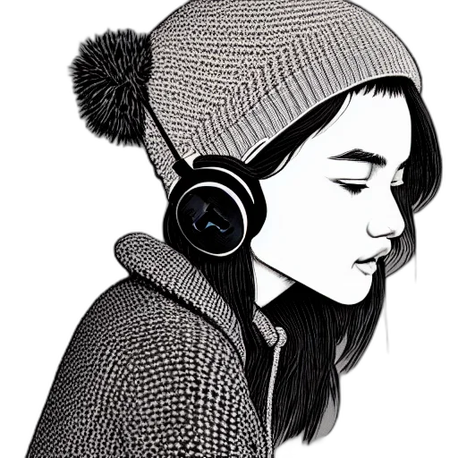 hat, jacket, face, jewelry transparent PNG cut-out
