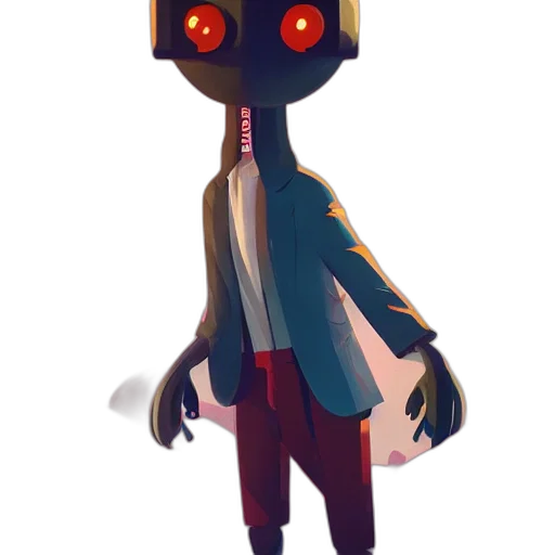 robot, mask, jacket, creature transparent PNG cut-out