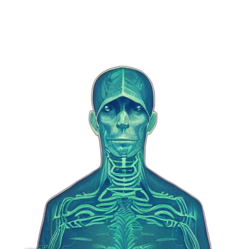 robot, face, mask, jacket transparent PNG cut-out