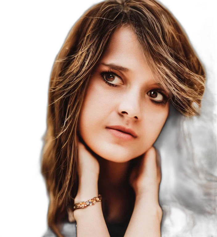 jewelry, face, photorealistic, oil painting transparent PNG cut-out