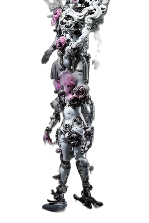 robot, staff, jewelry, creature transparent PNG cut-out