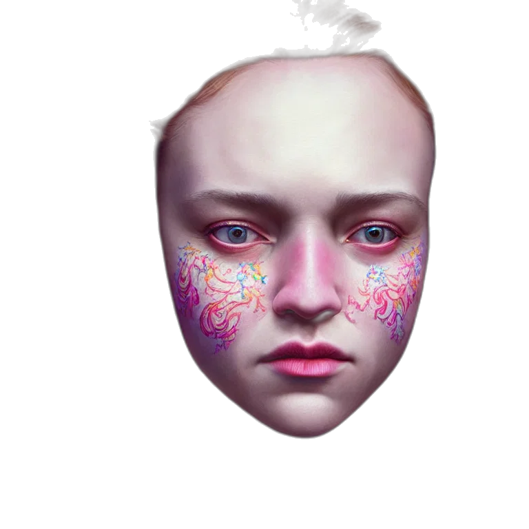 face, mask, robot, creature transparent PNG cut-out
