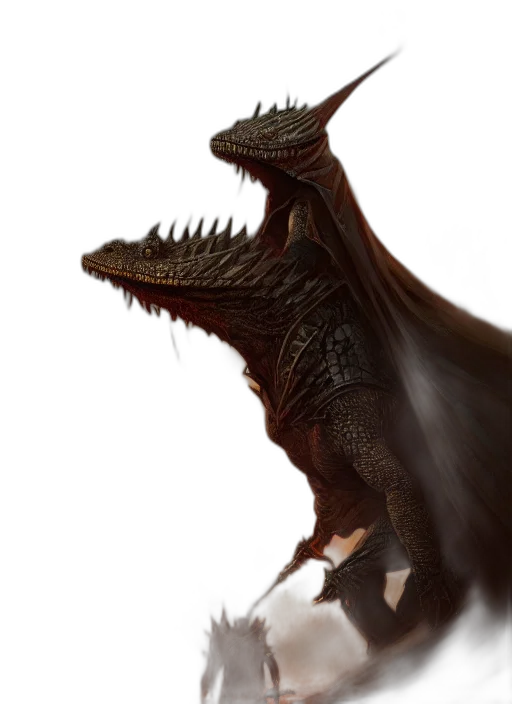 dragon, creature, animal, staff transparent PNG cut-out