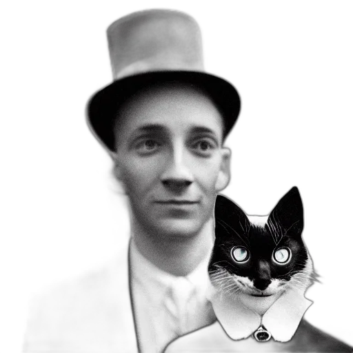 hat, staff, animal, face transparent PNG cut-out