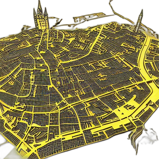 3d render, concept art, exquisite, map transparent PNG cut-out