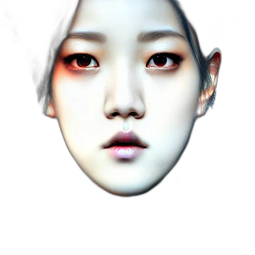 face, mask, creature, photorealistic transparent PNG cut-out
