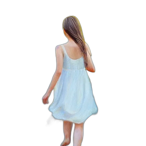 dress, shoes, photorealistic, oil painting transparent PNG cut-out