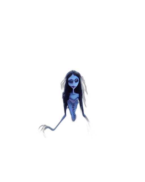 creature, hair, mask, staff transparent PNG cut-out