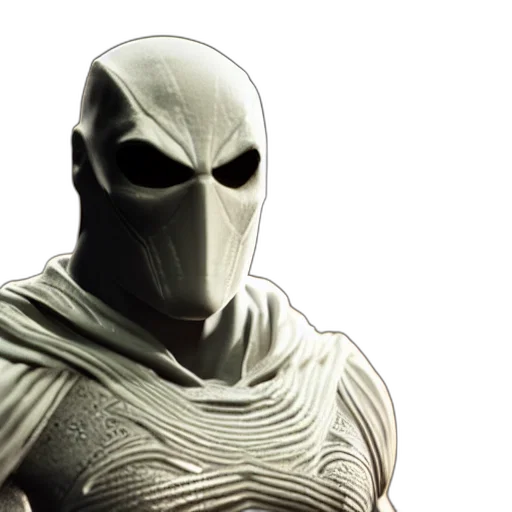 mask, comic book art, concept art, 3d render transparent PNG cut-out