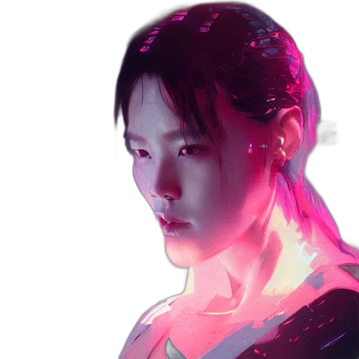 face, robot, photorealistic, cyberpunk transparent PNG cut-out