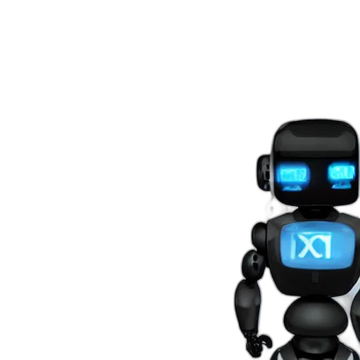 robot, 3d render, concept art, artificial transparent PNG cut-out