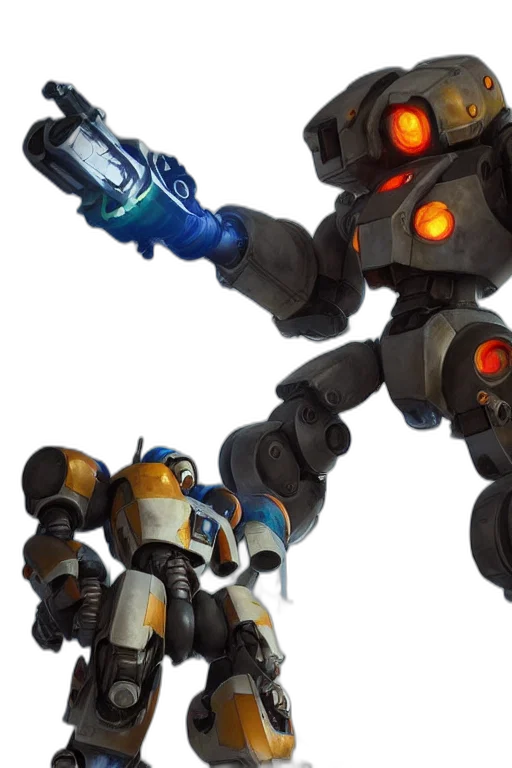 robot, weapon, staff, concept art transparent PNG cut-out