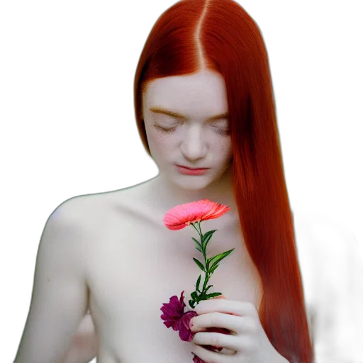 flower, jewelry, dress, face transparent PNG cut-out