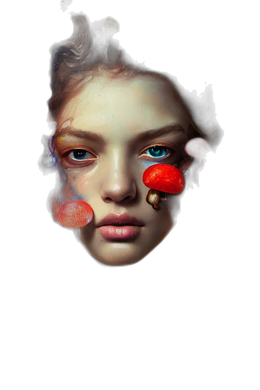 face, mask, crown, creature transparent PNG cut-out