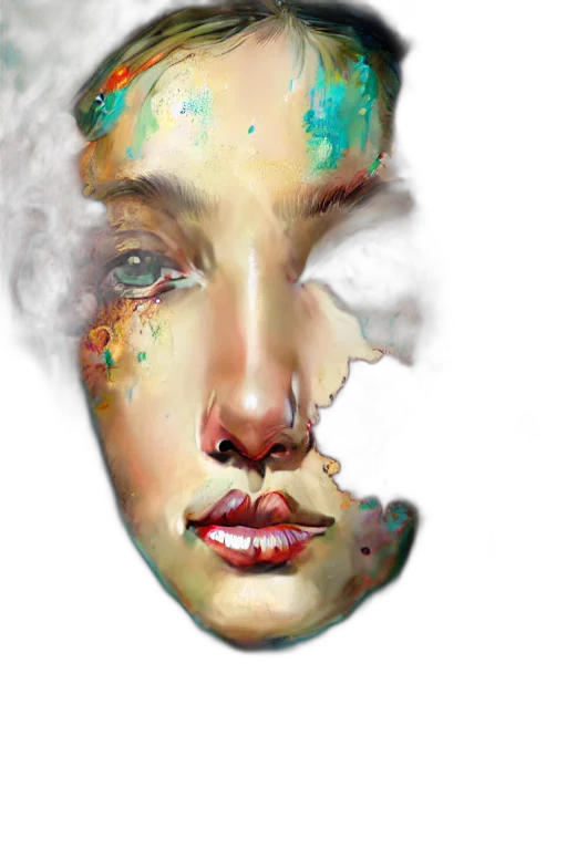 face, mask, photorealistic, fantasy art transparent PNG cut-out