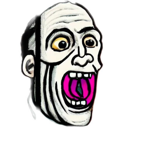 face, mask, creature, staff transparent PNG cut-out