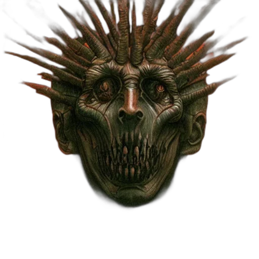 mask, face, creature, crown transparent PNG cut-out
