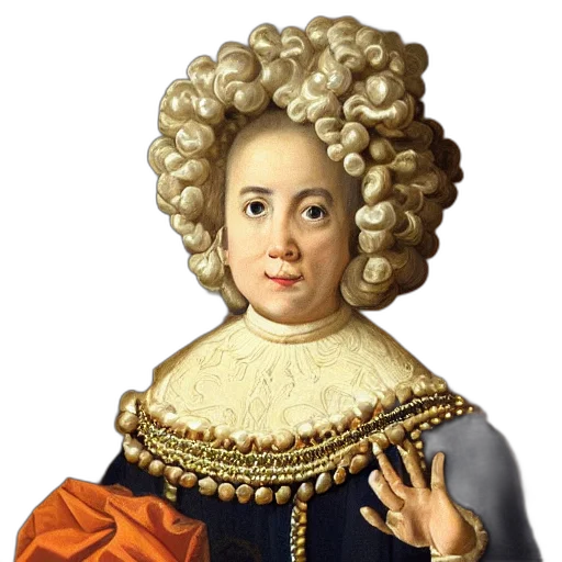 face, crown, dress, staff transparent PNG cut-out