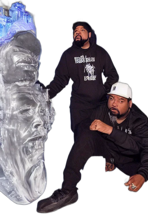 dramatic, photo, rapper, ice transparent PNG cut-out
