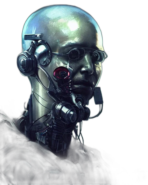robot, face, mask, staff transparent PNG cut-out