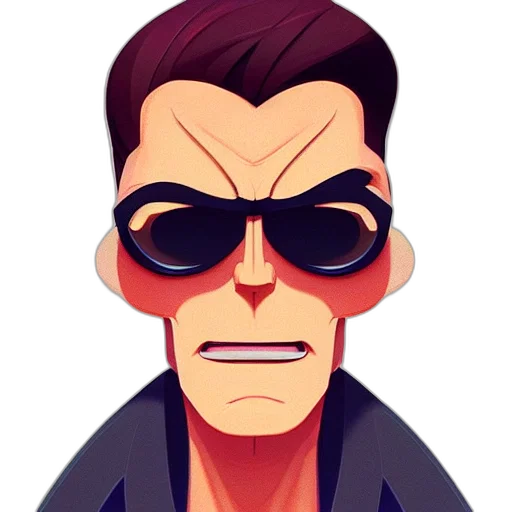 face, jacket, cartoon, comic book art transparent PNG cut-out