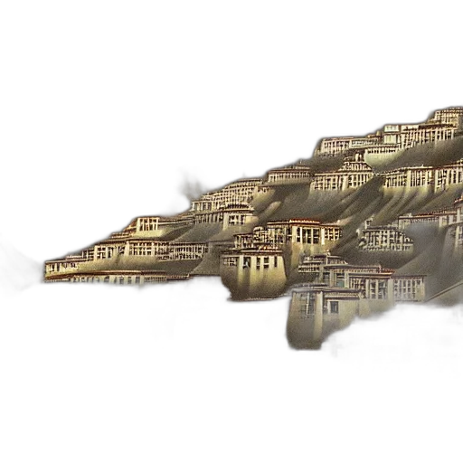 building, dragon, 3d render, concept art transparent PNG cut-out