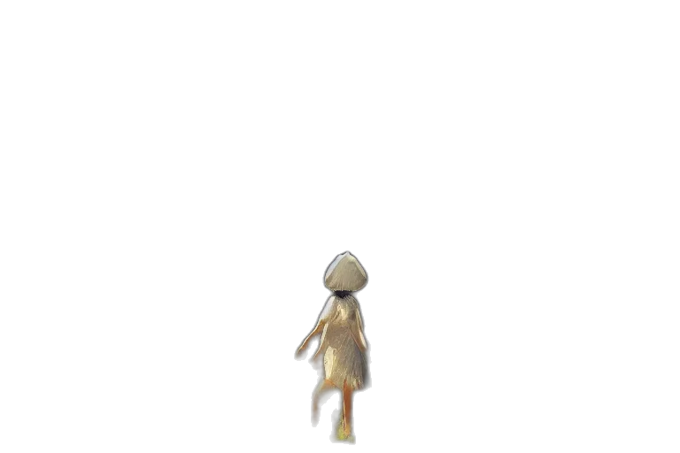dress, creature, robot, staff transparent PNG cut-out