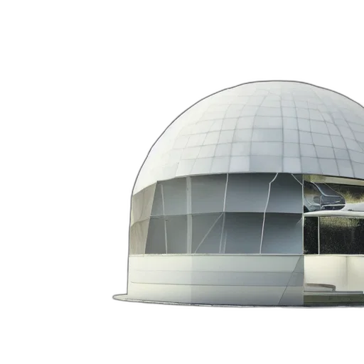 building, umbrella, 3d render, concept art transparent PNG cut-out
