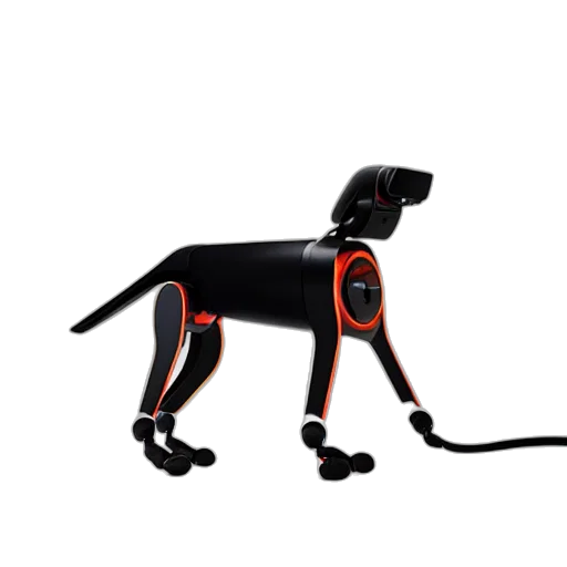 animal, staff, robot, 3d render transparent PNG cut-out