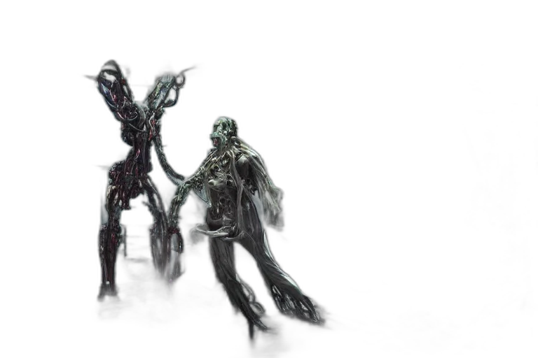 robot, creature, concept art, 3d render transparent PNG cut-out