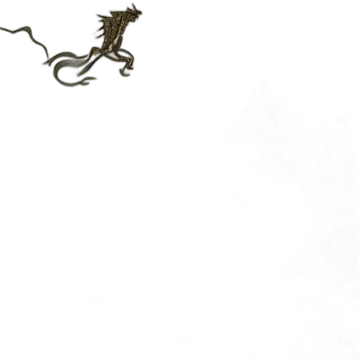 dragon, creature, staff, animal transparent PNG cut-out