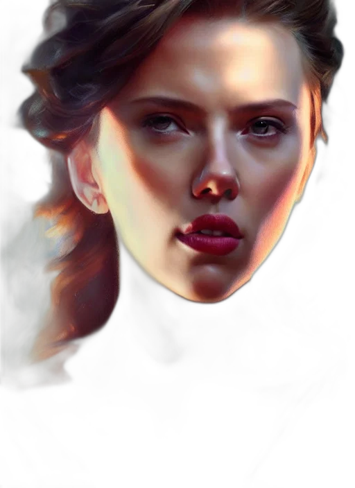 face, photorealistic, oil painting, fantasy art transparent PNG cut-out