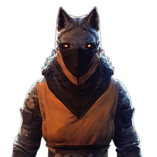 mask, animal, jacket, dragon transparent PNG cut-out