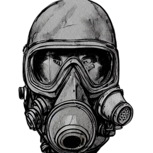 mask, face, jacket, concept art transparent PNG cut-out
