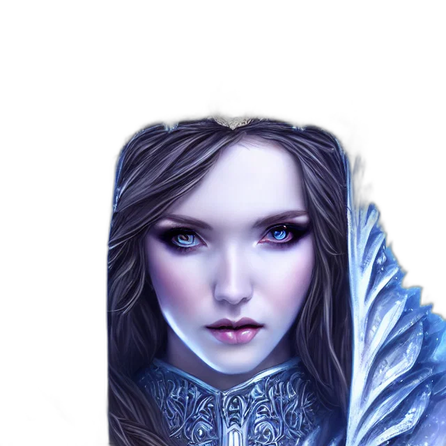 face, fantasy art, concept art, photorealistic transparent PNG cut-out