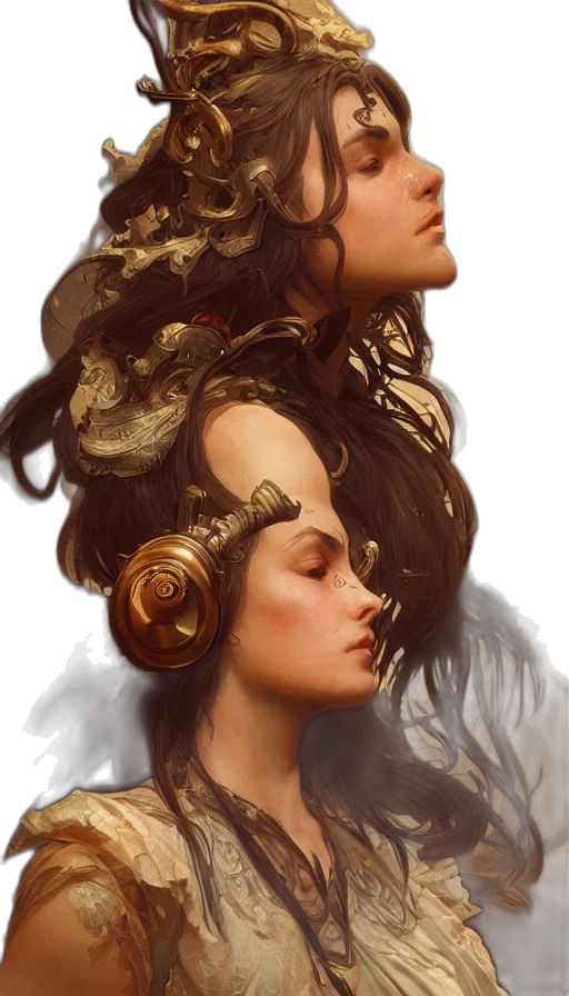 crown, face, mask, hair transparent PNG cut-out