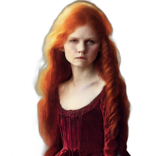 dress, hair, face, fantasy art transparent PNG cut-out