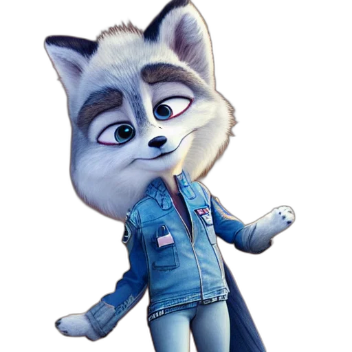 jacket, animal, staff, 3d render transparent PNG cut-out