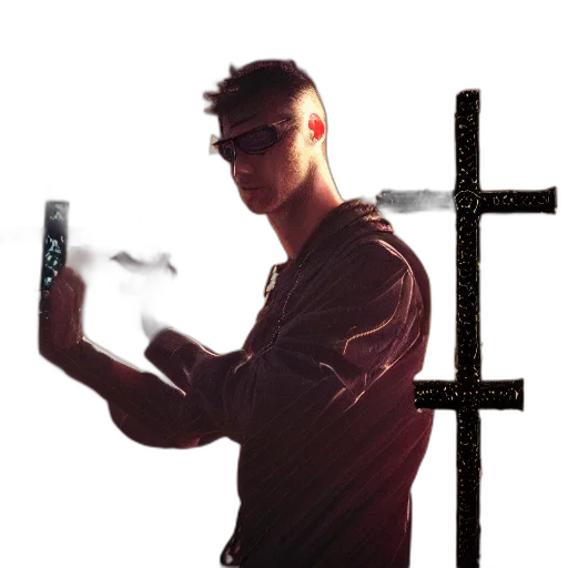 staff, weapon, sword, jacket transparent PNG cut-out