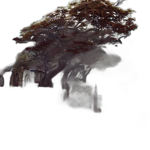 tree, hair, creature, dragon transparent PNG cut-out