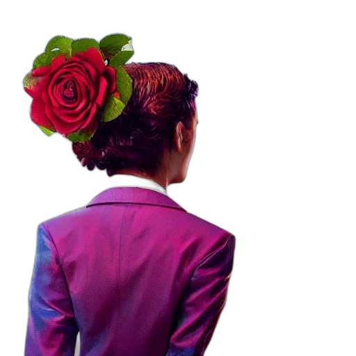 crown, flower, jacket, dress transparent PNG cut-out