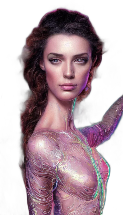jewelry, hair, fantasy art, photorealistic transparent PNG cut-out